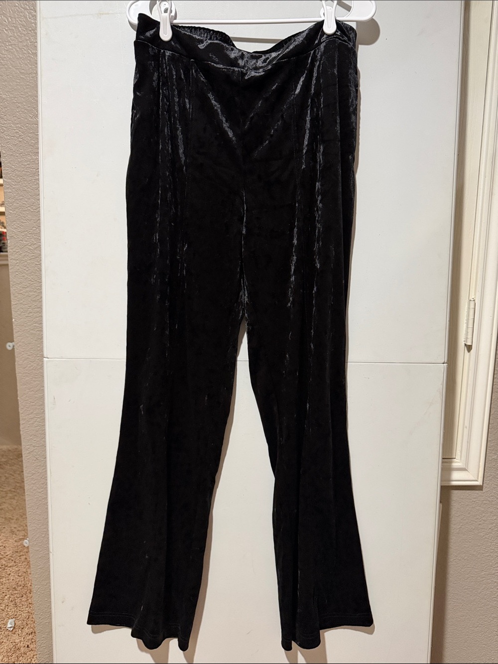 LuLaRoe Luxe Black Velvet Adele Flare Pants